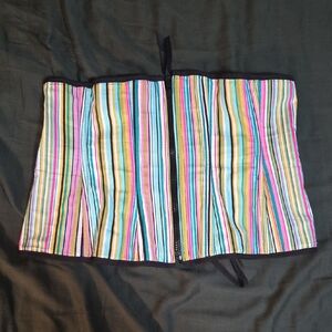 Colorful Striped Waspie Corset